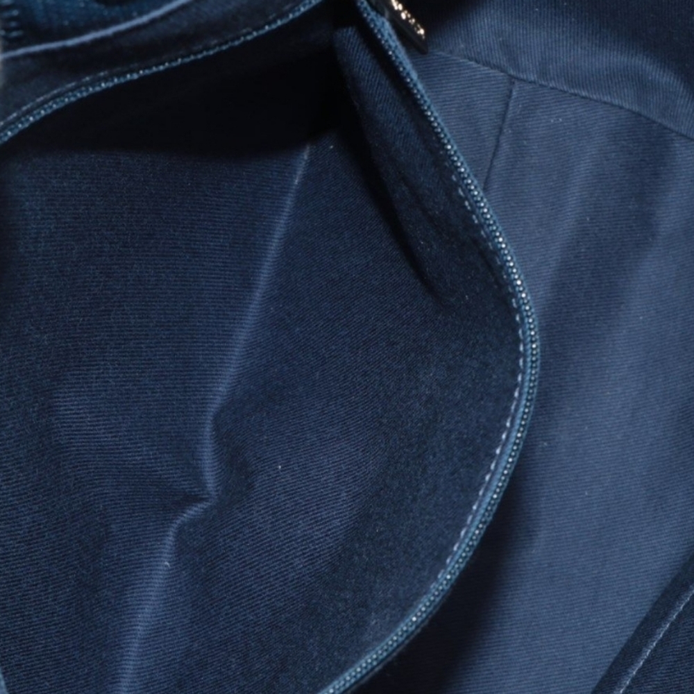 Chanel Mixed Fibers Striped Small Deauville Tote Navy Blue - Picture 8 of 9